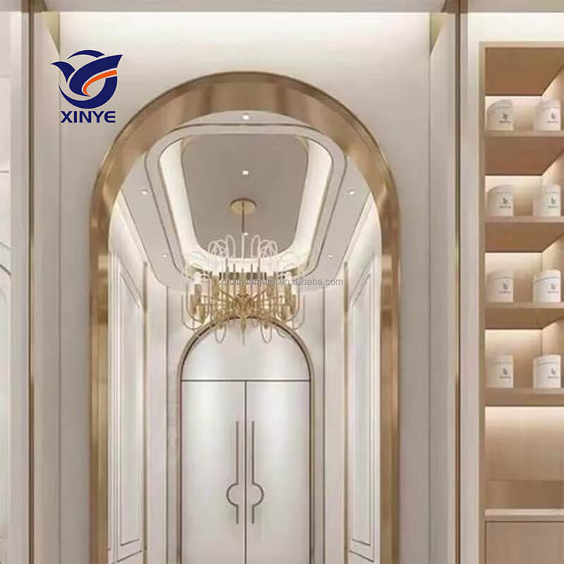 Half Round Shaped Arch Stainless Steel Frame Path Gate Backdrop Welcome Door for Wedding Party Decoration