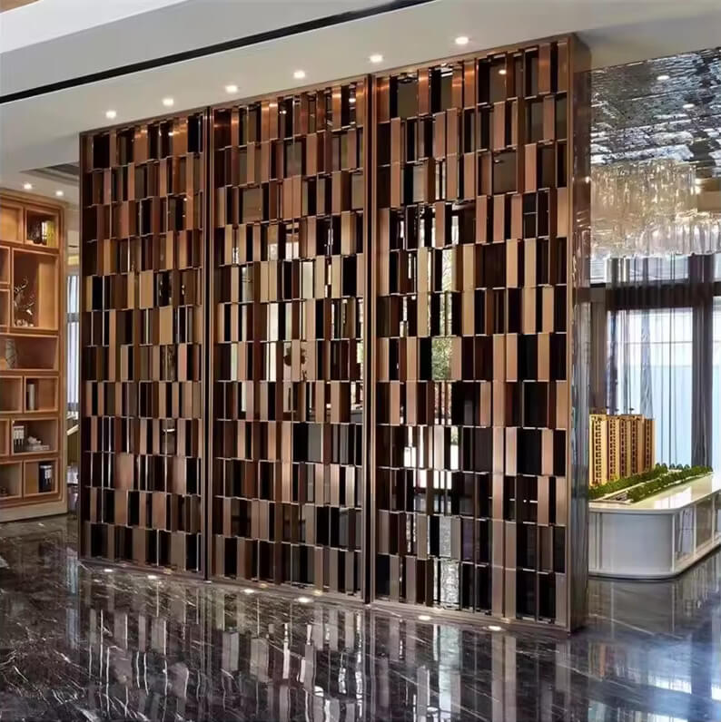 Customized Laser Cut Privacy Art Metal Divider Screens for Engineering Decorative