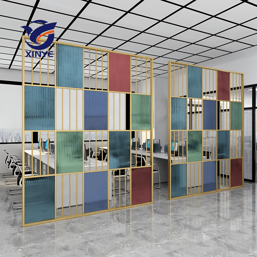 Modern Changhong Glass Screen Partition Walls Aluminum Metal Frame Divider Panels for Office Workshop Restaurant Living Room