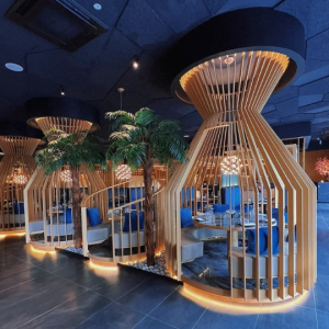 Wholesale Stainless Steel Frame Large Bird-cage Partition Wall Engineering Decorative Metal Room Divider Screen (4)