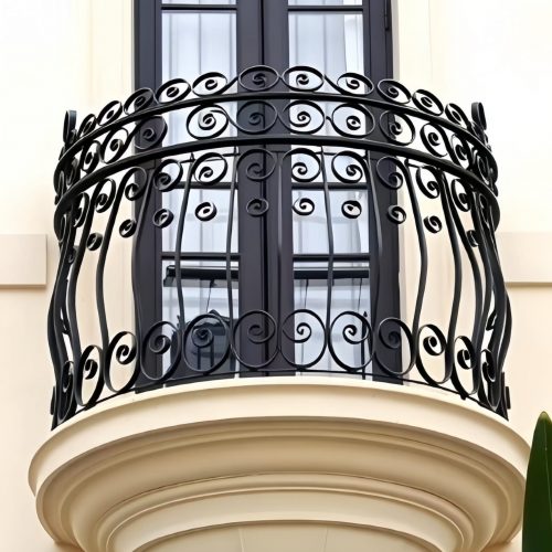 Customizable wrought iron balcony railing modern minimalist design by XinYe Metal