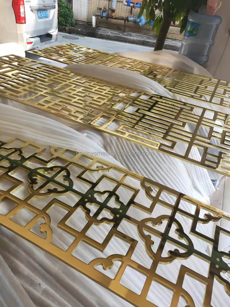 Custom Carved Aluminum Veneer Frame Perforated Art Deco for Office Living Room for Screen Divider Wall Partition Panel Separator