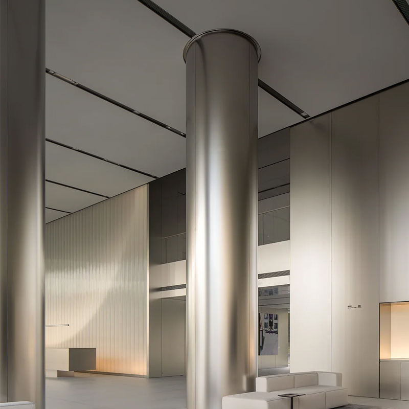 Customized Modern Stainless Steel Pillar & Column Cover Cladding for Hotel Lobby and Mall