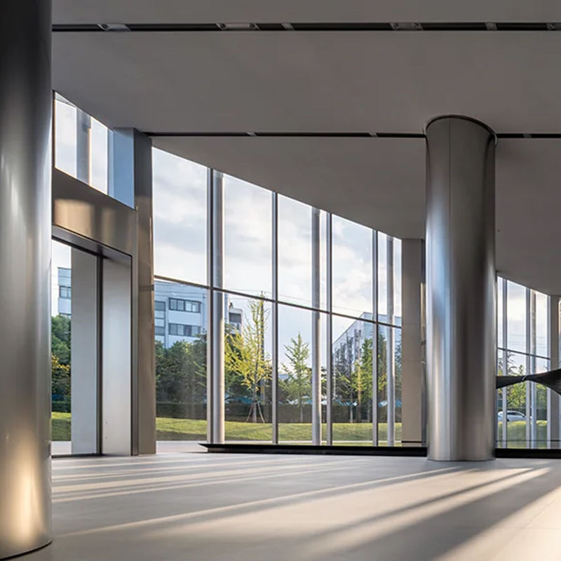 Custom Surface Stainless Steel Curved Pillar Covering Office Building Metal Decorative Cladding Column Cover