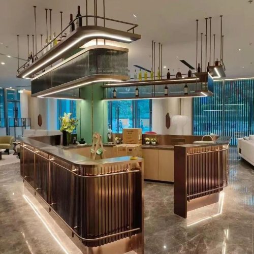 Custom Fabricated Island Bar System from XinYe Metal Metalworks
