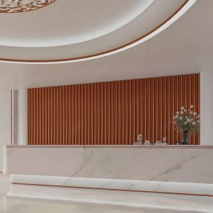 Modern Eco-Friendly Hotel & Villa Stainless Steel Decorative Curtain Wall Interior Fluted Metal Wall Panel Cladding