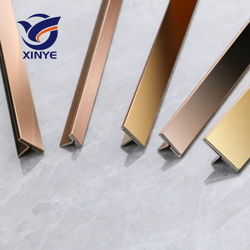 Stainless Steel Decorative Ceramics Tiling Trims Panel Cover Strip for Wood Veneer Furniture