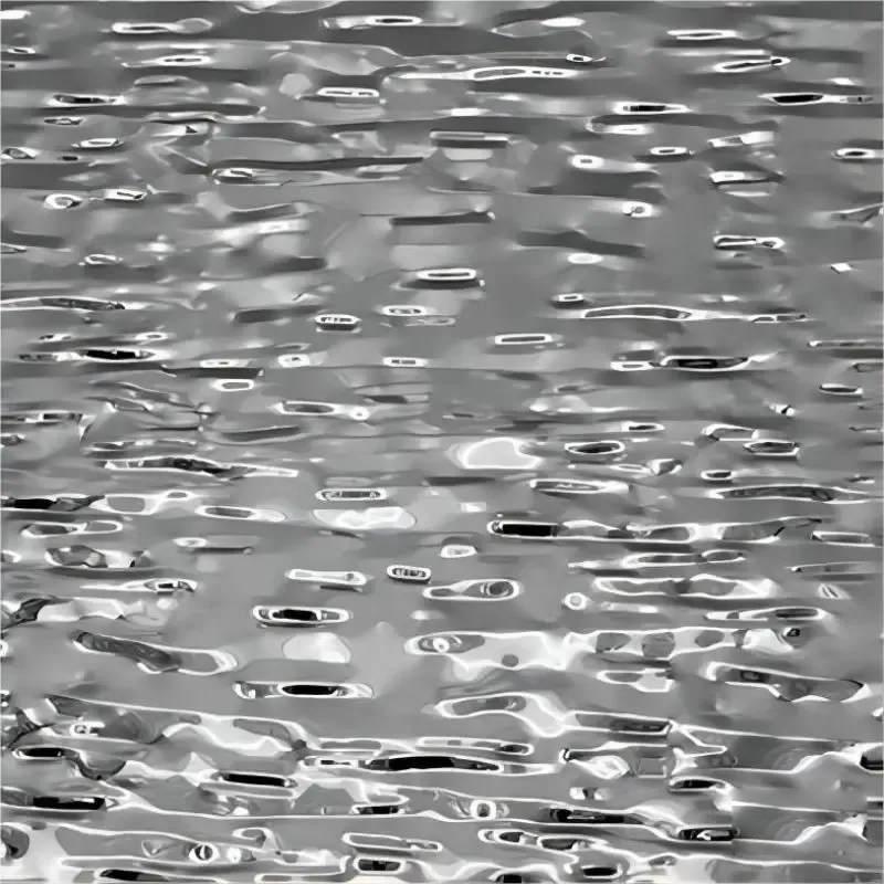 Water Ripple Stainless Steel Plate - Decorative Wave Pattern Sheet