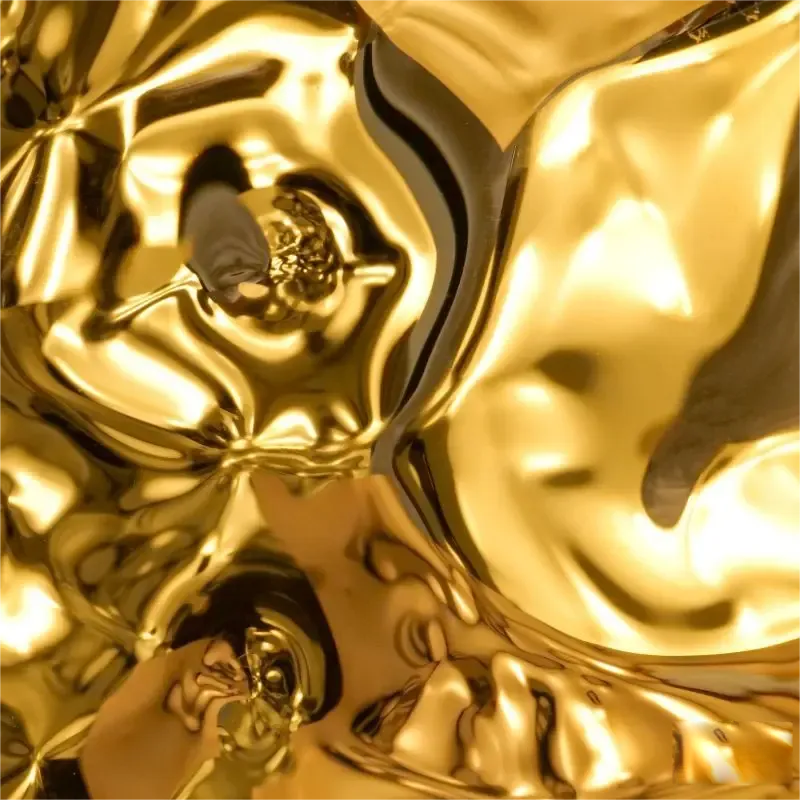 Water Ripple Stainless Steel Plate - Decorative Wave Pattern Sheet