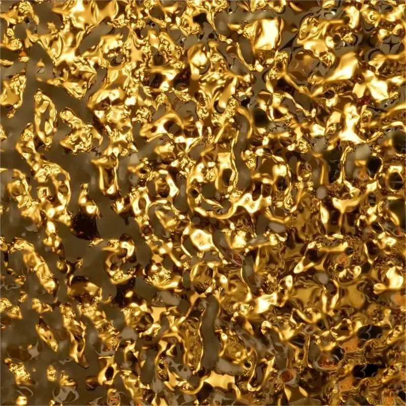 Water Ripple Stainless Steel Plate - Decorative Wave Pattern Sheet