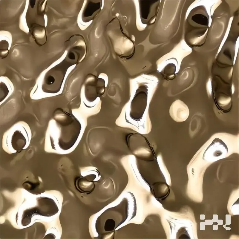 Water Ripple Stainless Steel Plate - Decorative Wave Pattern Sheet