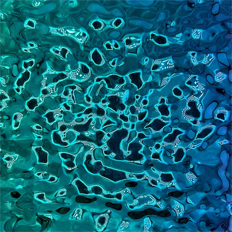 Water Ripple Stainless Steel Plate - Decorative Wave Pattern Sheet