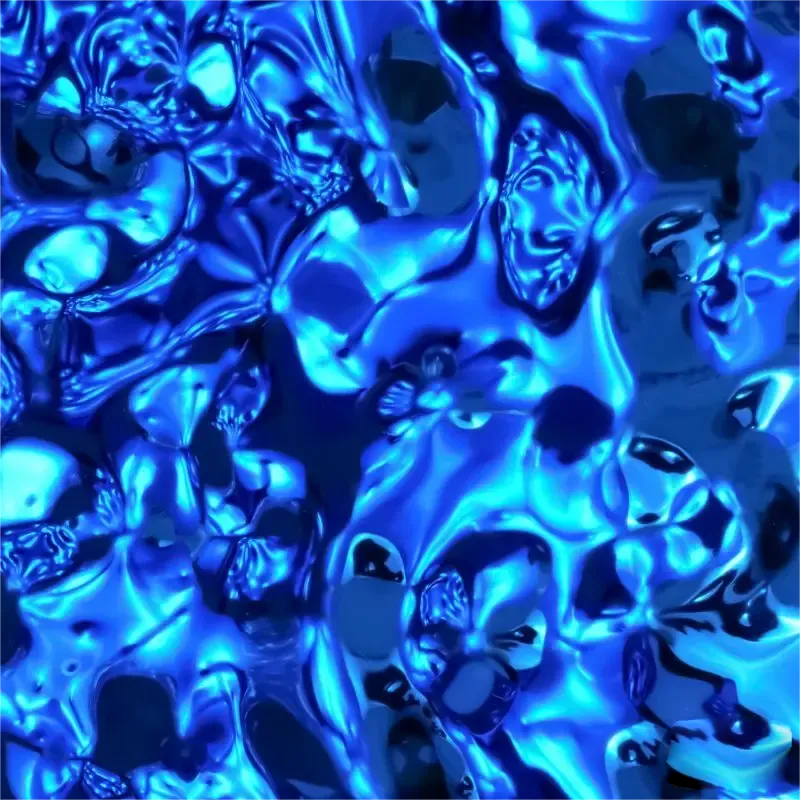 Water Ripple Stainless Steel Plate - Decorative Wave Pattern Sheet