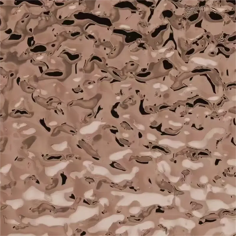 Water Ripple Stainless Steel Plate - Decorative Wave Pattern Sheet