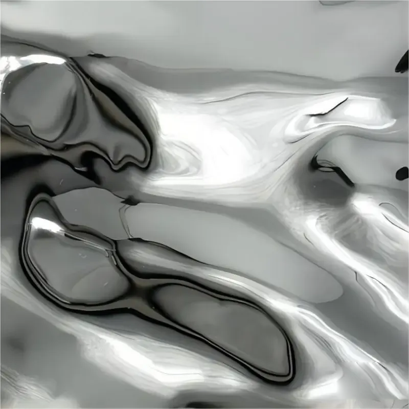 Water Ripple Stainless Steel Plate - Decorative Wave Pattern Sheet