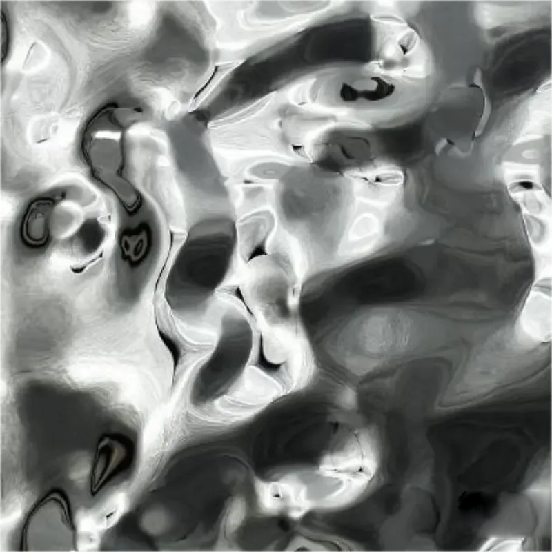 Water Ripple Stainless Steel Plate - Decorative Wave Pattern Sheet