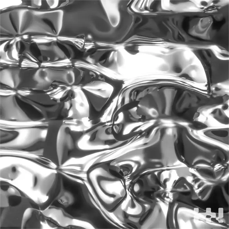 Water Ripple Stainless Steel Plate - Decorative Wave Pattern Sheet