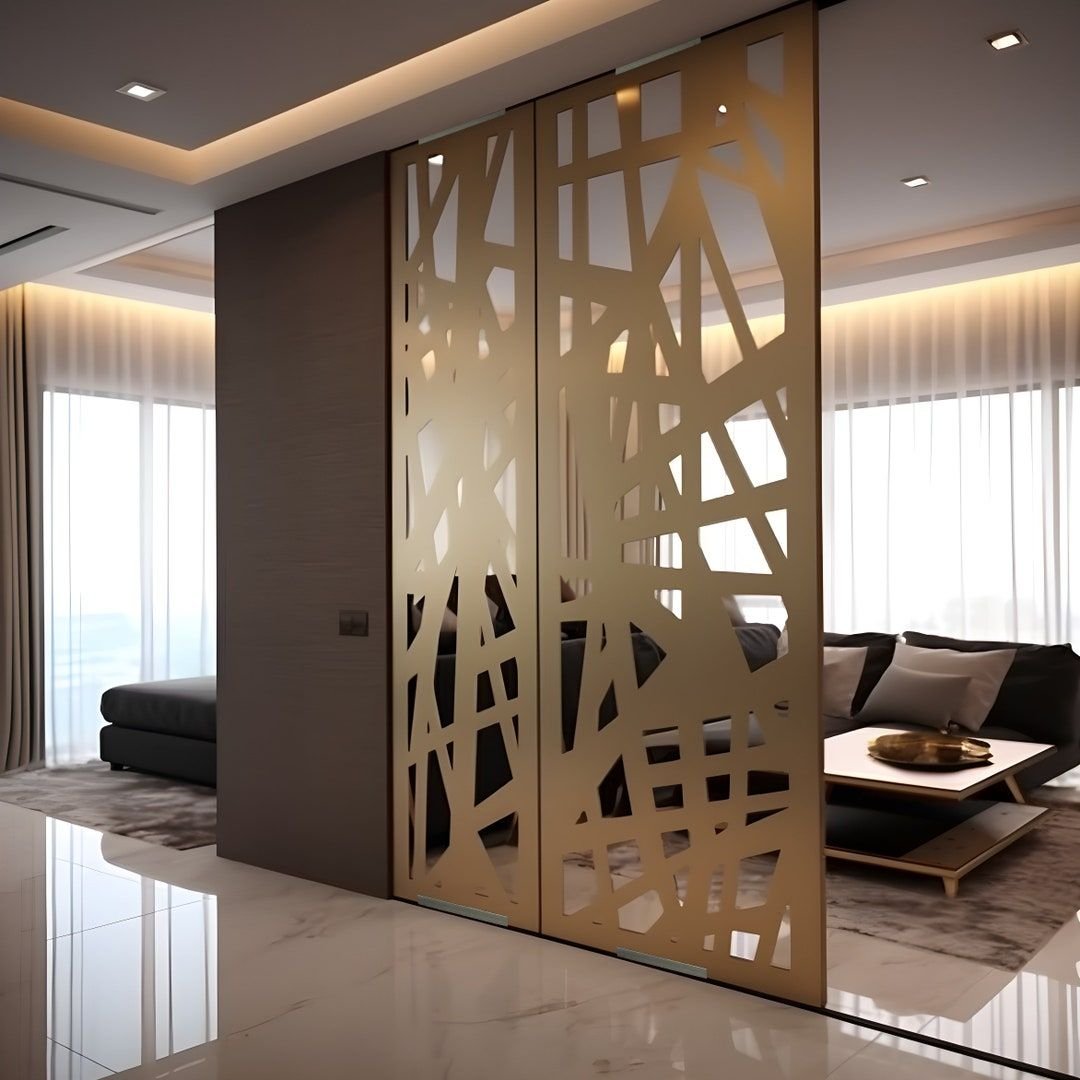 Seamless stainless steel partition with concealed joints crafted by XinYe Metal for a flawless visual effect.