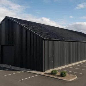 Laser-cut black corrugated stainless steel sheets for custom shapes