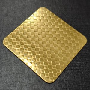 Etched pattern gold stainless steel sheet decorative embossed metal for furniture