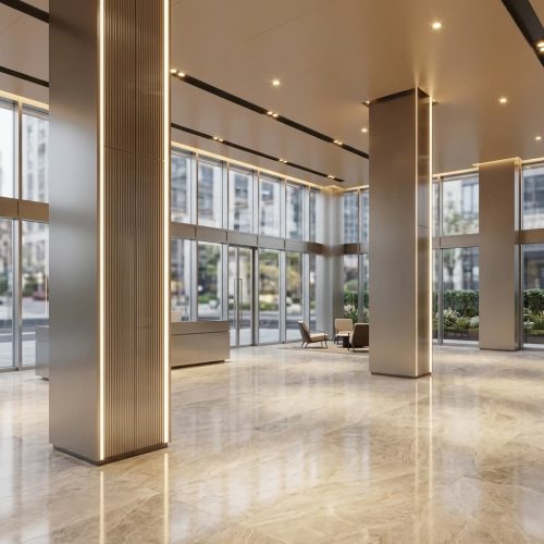 Matte Finish Anti-Fingerprint Stainless Steel Column Cladding