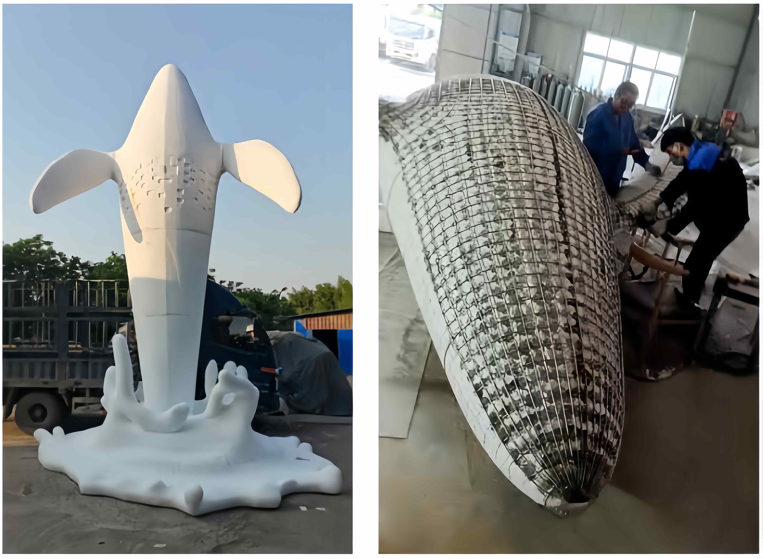 monumental outdoor metal sculpture manufacturing by XinYe Metal for public art