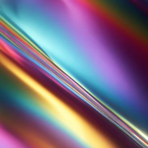 Iridescent rainbow metal sheet for cladding and facade applications