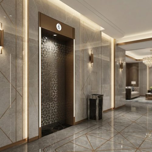 Mall’s Decorative Elevator Door Frames