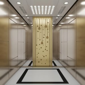 Customized stainless steel elevator cabin decoration for star-rated hotels