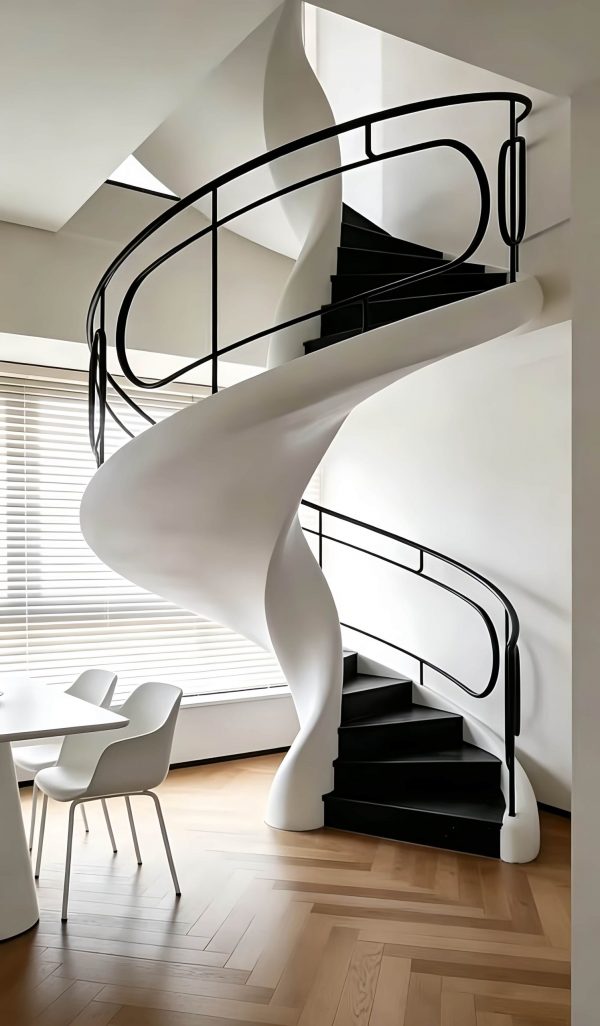 custom handrail metal spiral staircase wood or metal options
