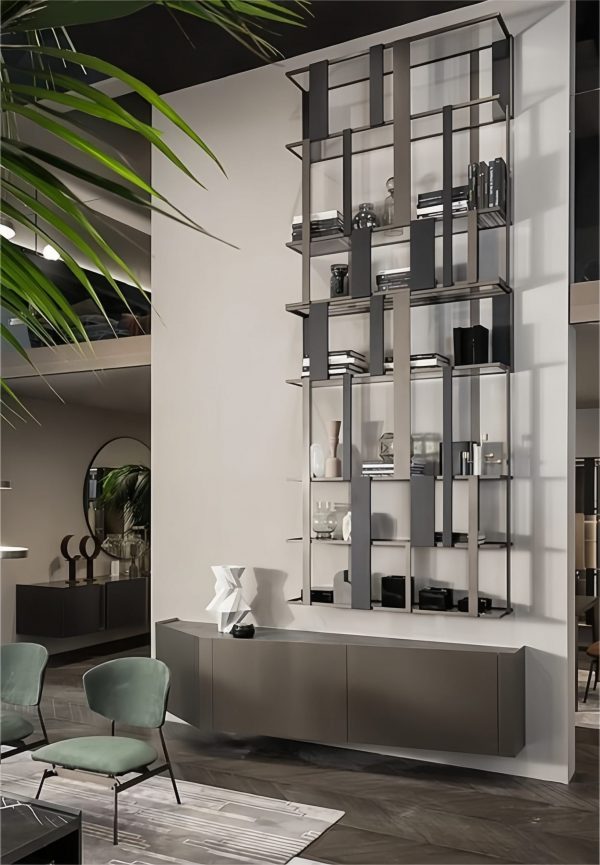 Custom rust-resistant stainless steel display cabinet for exhibition hall by XinYe Metal.