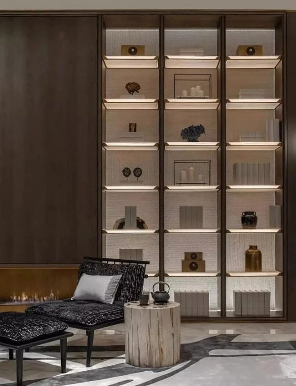 Custom decorative cabinet for luxury apartment by XinYe Metal, premium stainless steel finish.