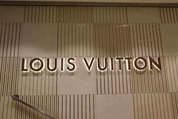 Polished mirror finish stainless steel custom sign