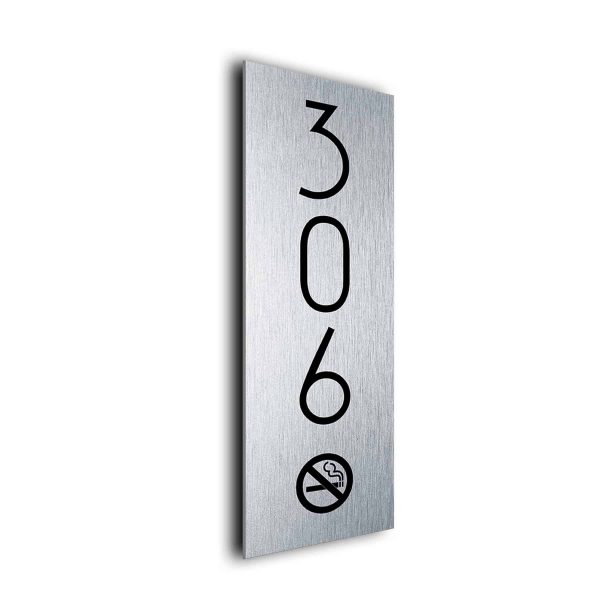 Sandblasted stainless steel custom sign textured finish