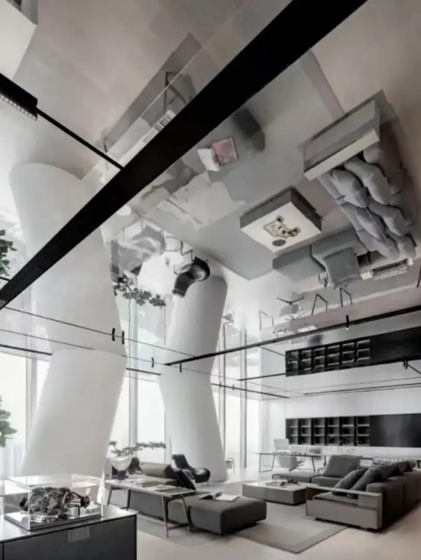 Stainless steel mirror ceiling panels from XinYe Metal for modern interior design.