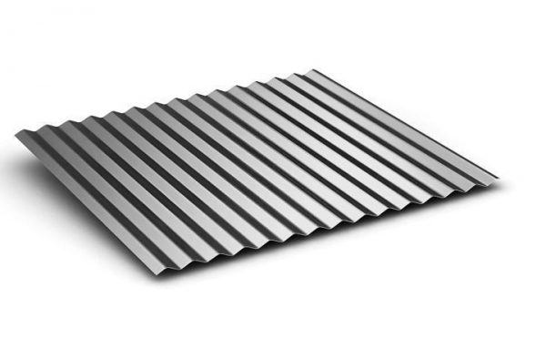 Black stainless steel corrugated sheet sample from XinYe Metal showing textured surface